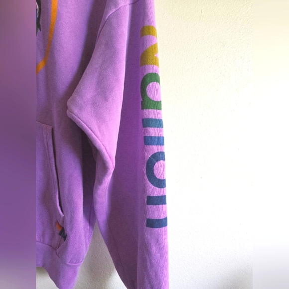 AVIATOR NATION, Venice Relaxed Pullover Hoodie - Neon Purple,Size Small (Unisex) - Picture 5 of 14